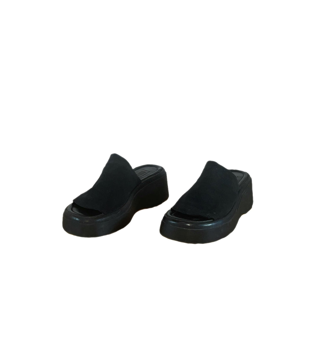 Black Slip-On Platforms