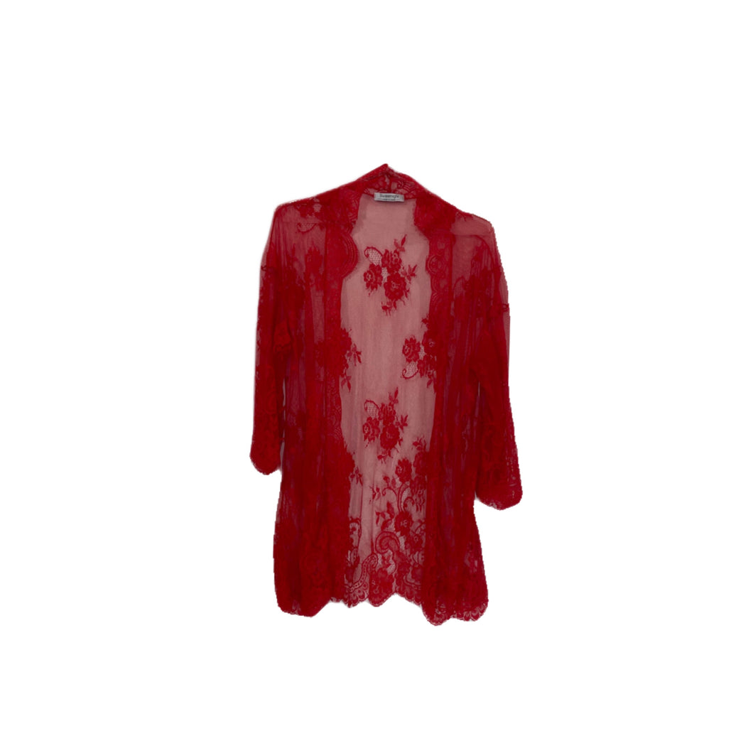 Red Lace Cover Up