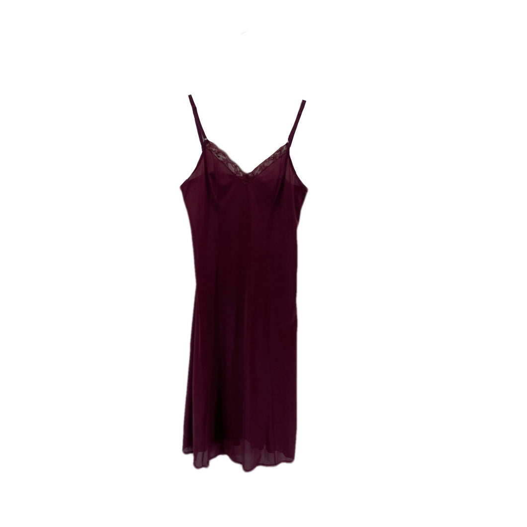 Cranberry Satin Slip Dress